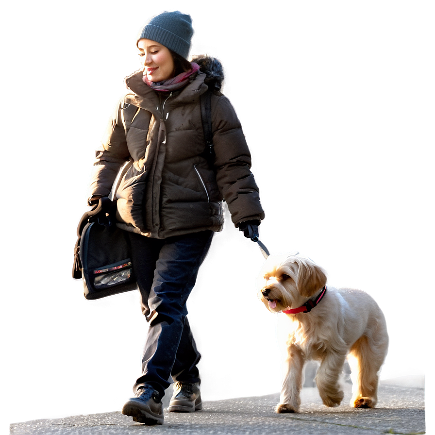 Person Walking With Dog Png Ehx PNG image