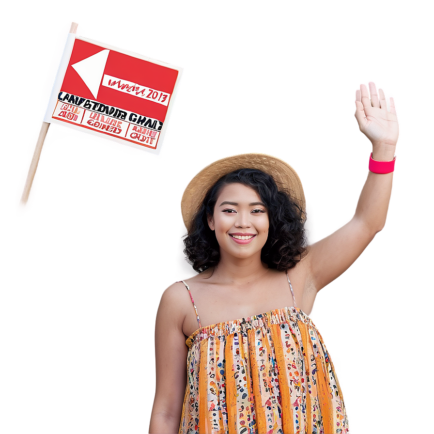 Person Waving At Event Png 60 PNG image