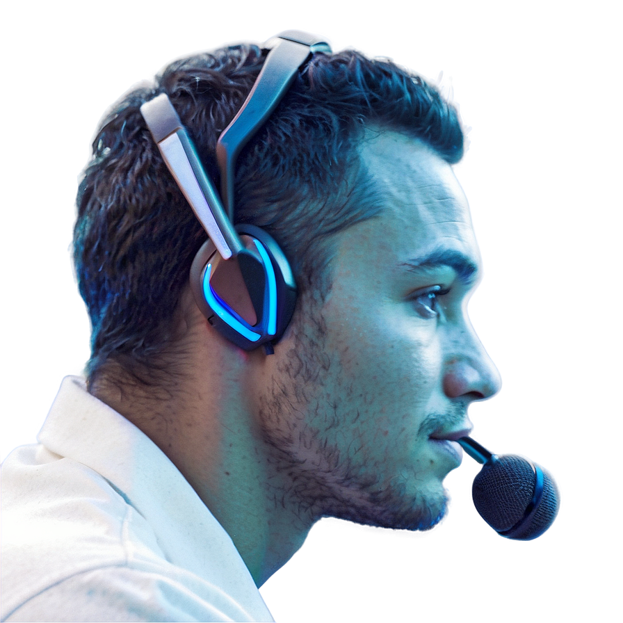 Person With Headset Talking Png 06132024 PNG image