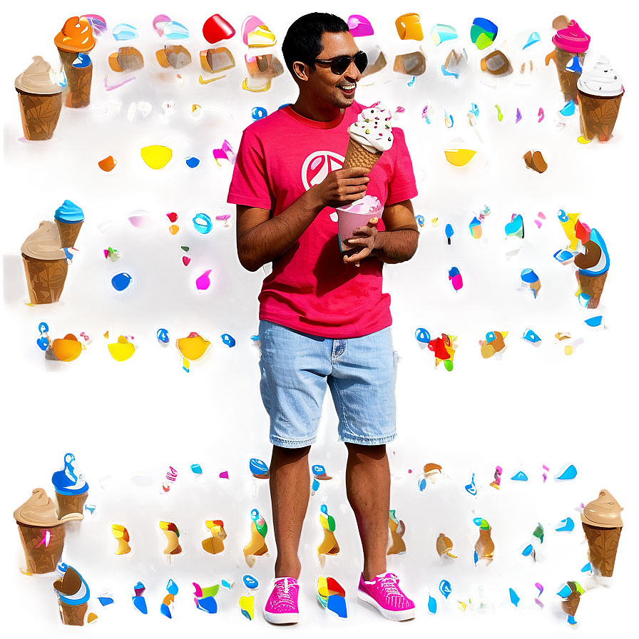 Person With Ice Cream Png 05042024 PNG image