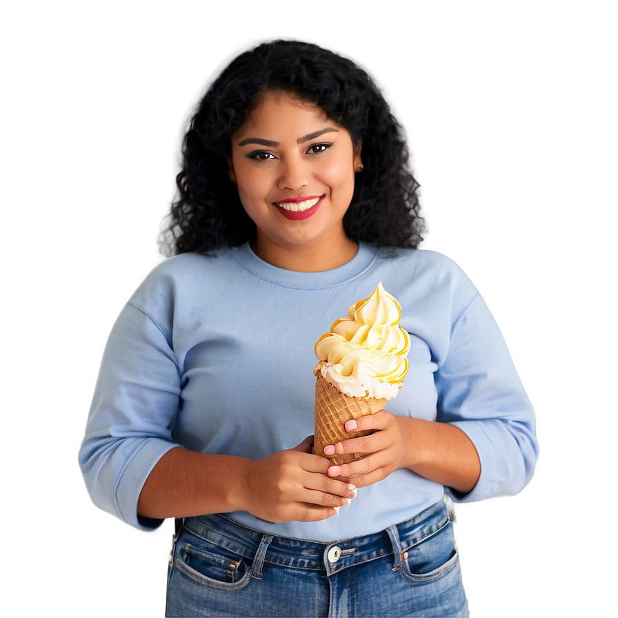 Person With Ice Cream Png Mpt52 PNG image