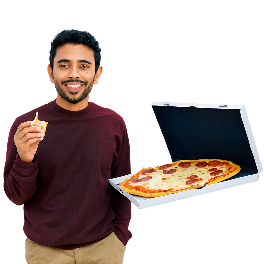 Person With Pizza Png 31 PNG image