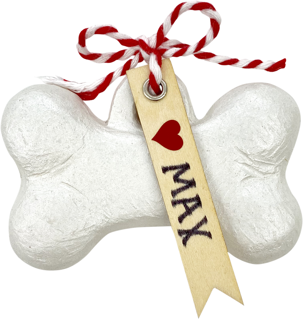 Personalized Dog Bonewith Name Tag PNG image