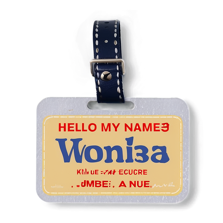 Personalized Hello My Name Is Label Png 05252024 PNG image