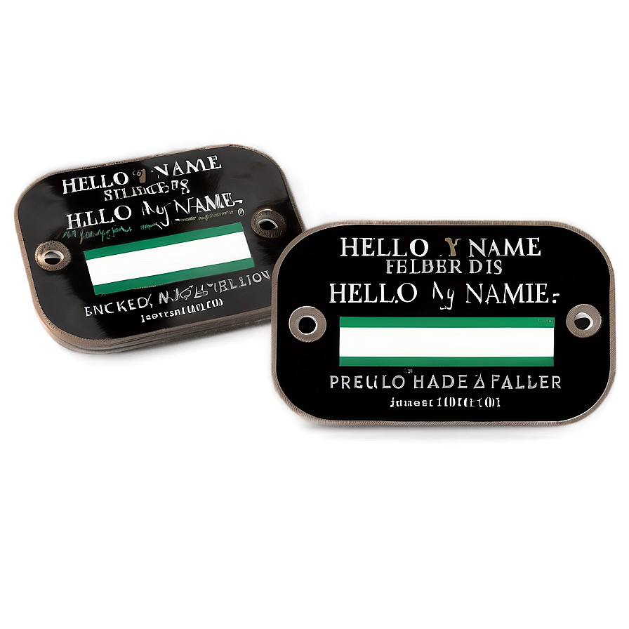 Personalized Hello My Name Is Label Png Oae PNG image
