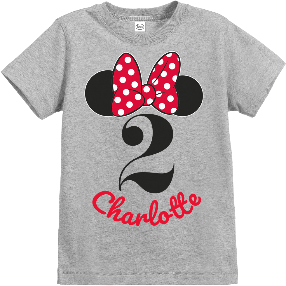 Personalized Minnie Mouse Birthday Shirt PNG image