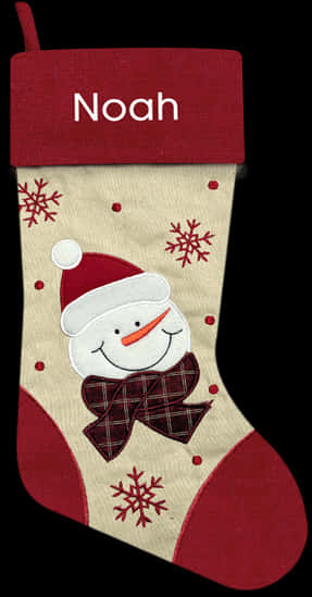 Personalized Noah Christmas Stocking PNG image