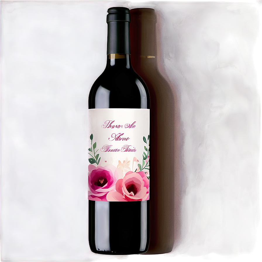 Personalized Wedding Wine Label Png Vsc66 PNG image