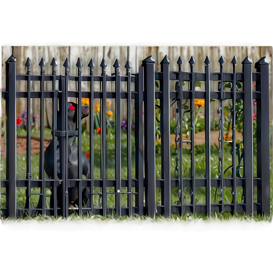 Pet-friendly Metal Fence Designs Png 06272024 PNG image