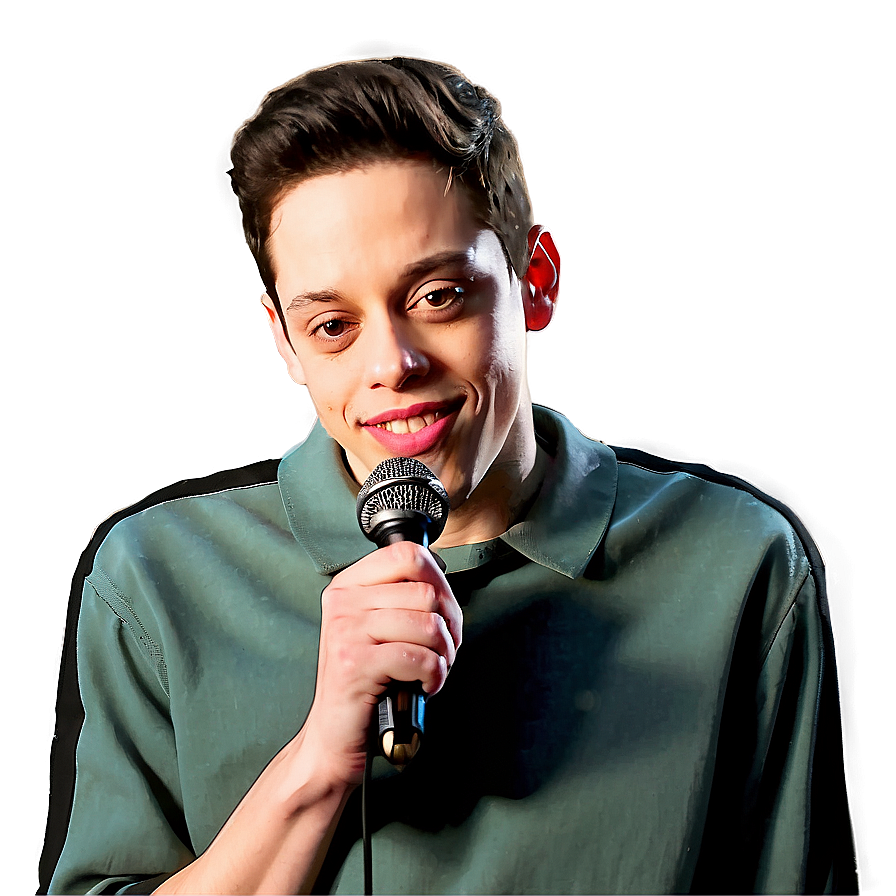 Pete Davidson With Microphone Png 06252024 PNG image