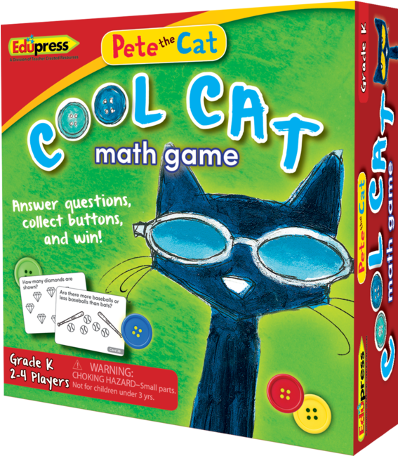 Pete The Cat Cool Cat Math Game Box PNG image