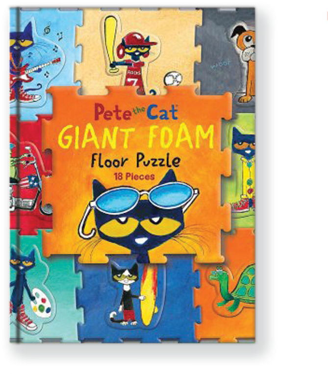 Pete The Cat Giant Foam Floor Puzzle Packaging PNG image