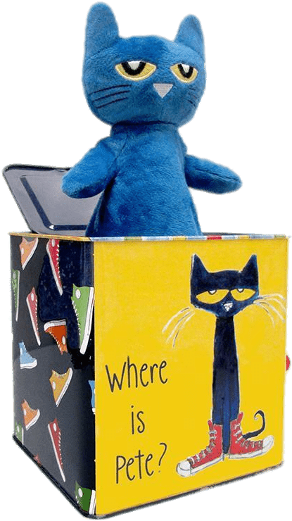 Pete The Cat Plush Toy In Box PNG image