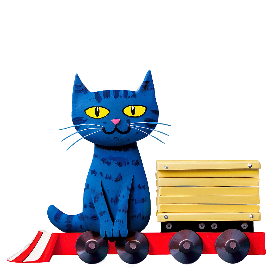 Pete The Cat's Train Trip Png 05252024 PNG image
