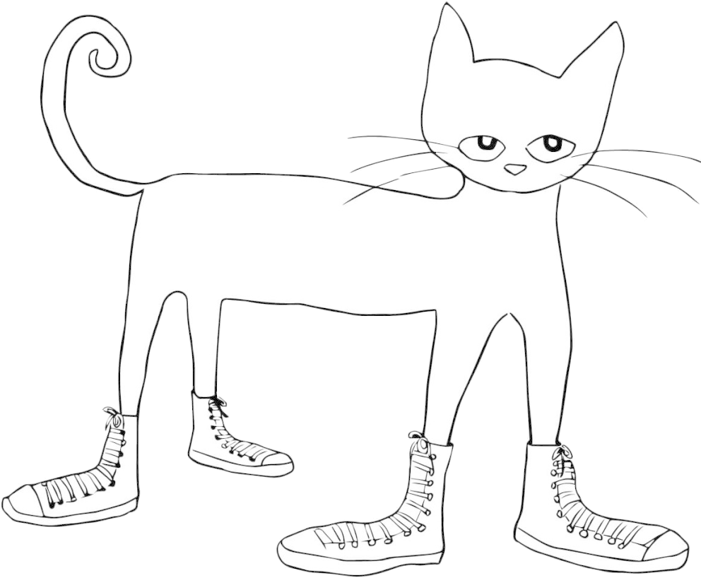 Pete The Cat Sketch PNG image