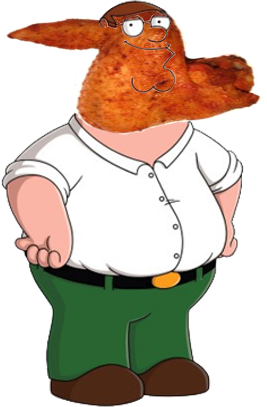 Peter Griffin Fried Chicken Head PNG image
