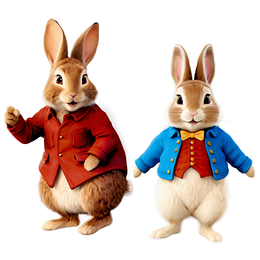 Peter Rabbit And Benjamin Bunny Png 06262024 PNG image