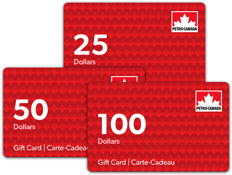 Petro Canada Gift Cards Various Denominations PNG image