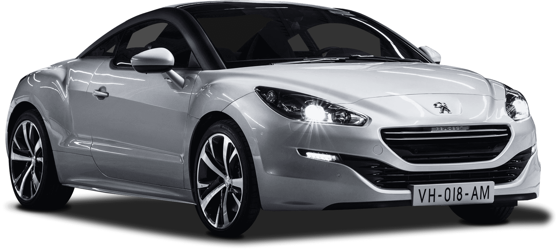 Peugeot Silver Convertible Car PNG image