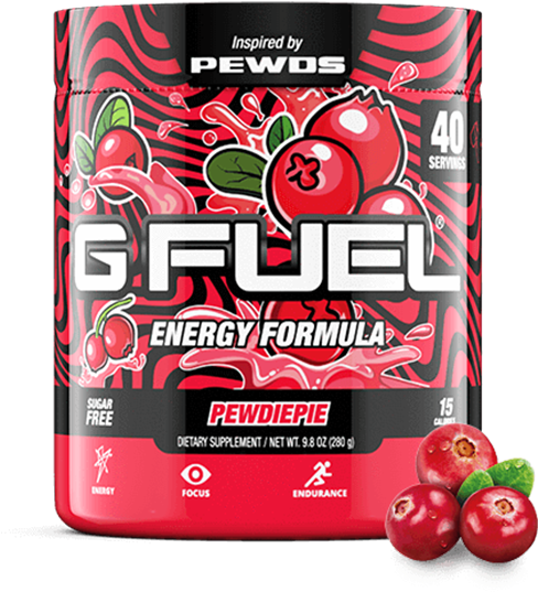 Pew Die Pie Inspired G Fuel Energy Formula Tub PNG image