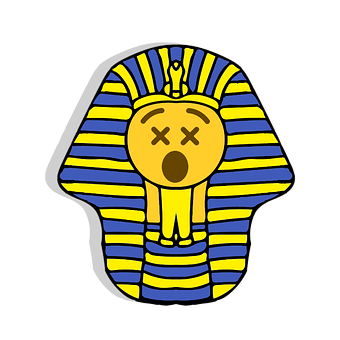 Pharaoh Emoji Expression Artwork PNG image