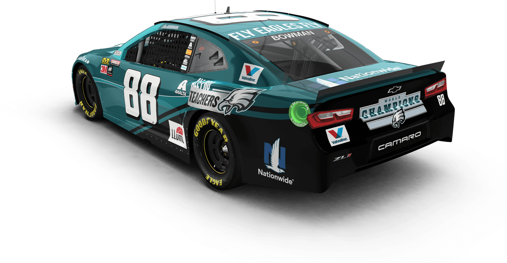 Philadelphia Eagles Themed N A S C A R Vehicle PNG image