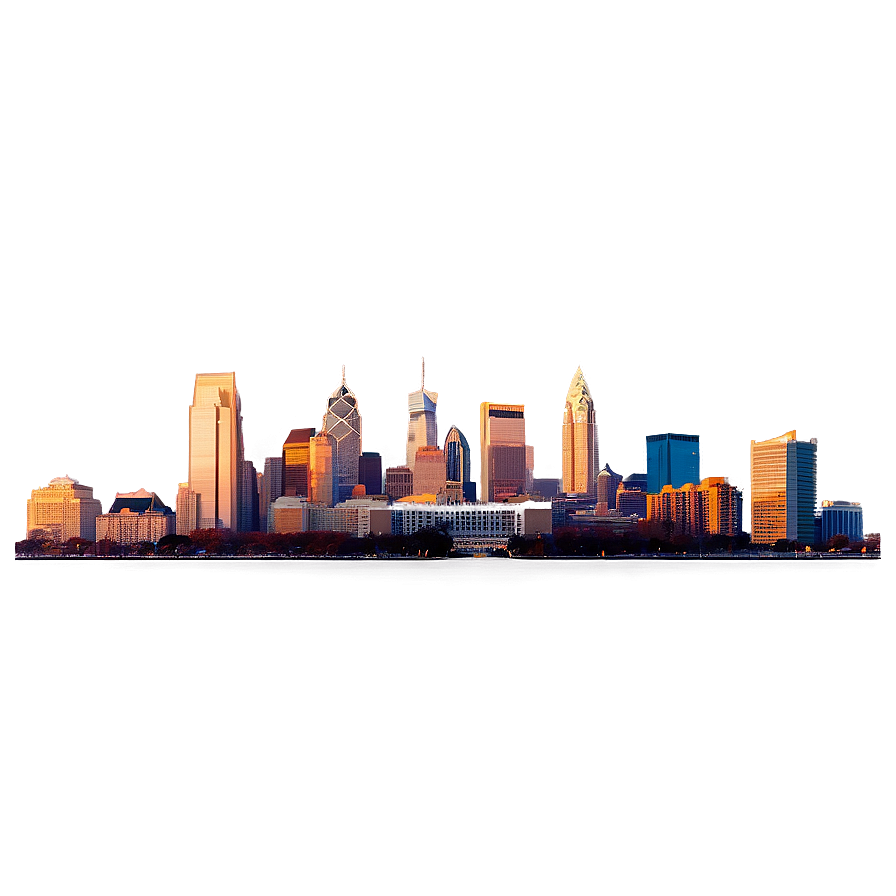 Philadelphia Skyline At Dawn Png 06252024 PNG image