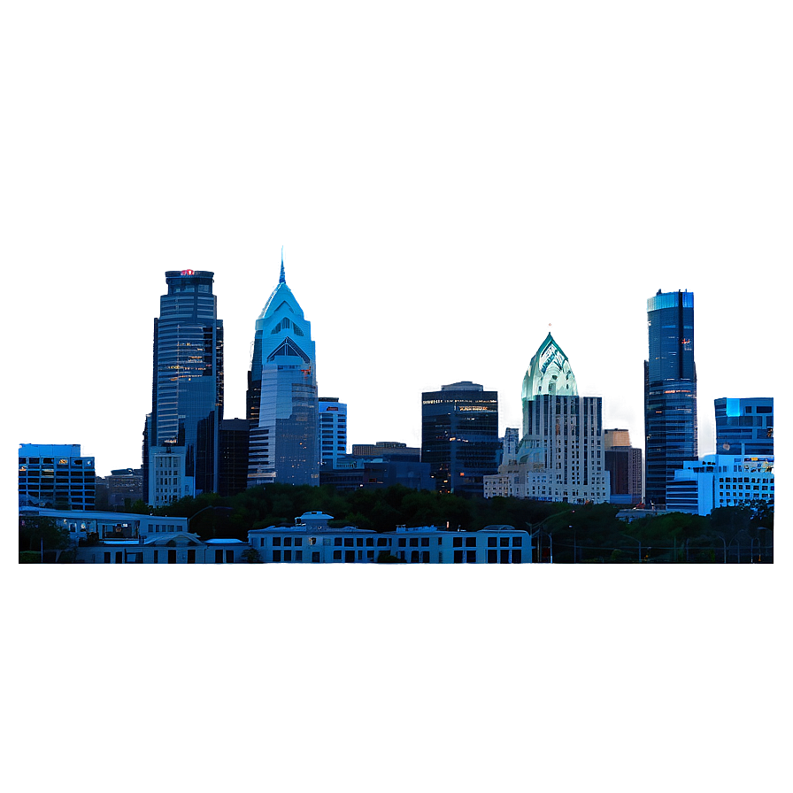 Philadelphia Skyline At Twilight Png 80 PNG image