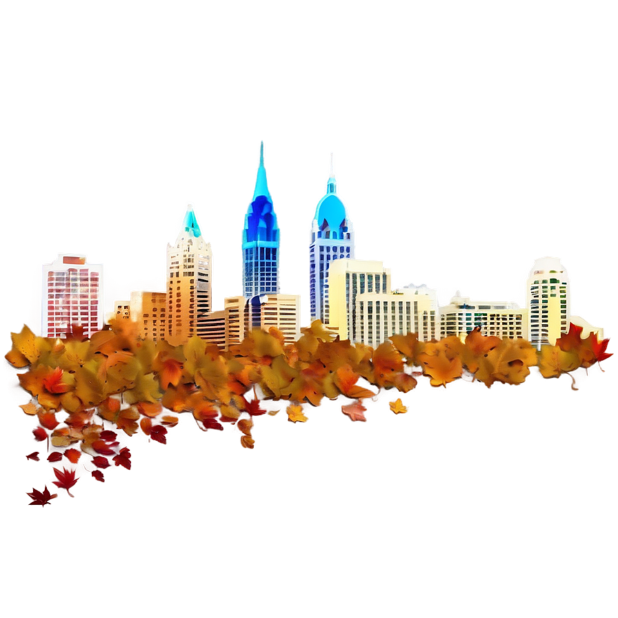 Philadelphia Skyline In Autumn Png Ydx PNG image