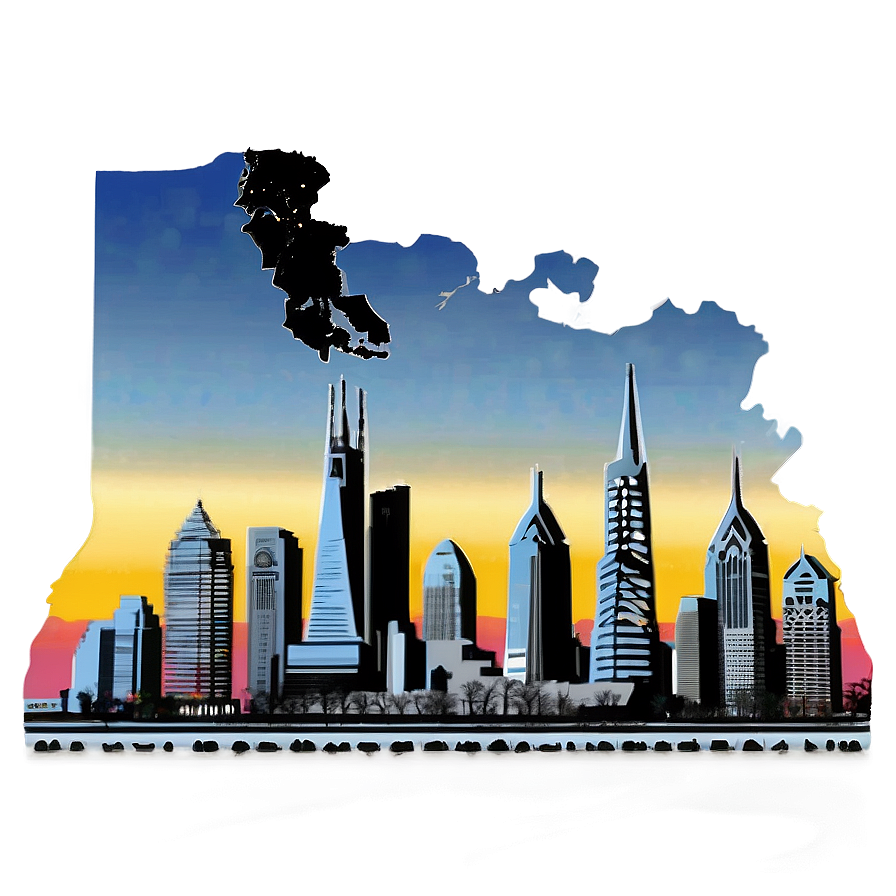 Philadelphia Skyline Outline Png 06252024 PNG image