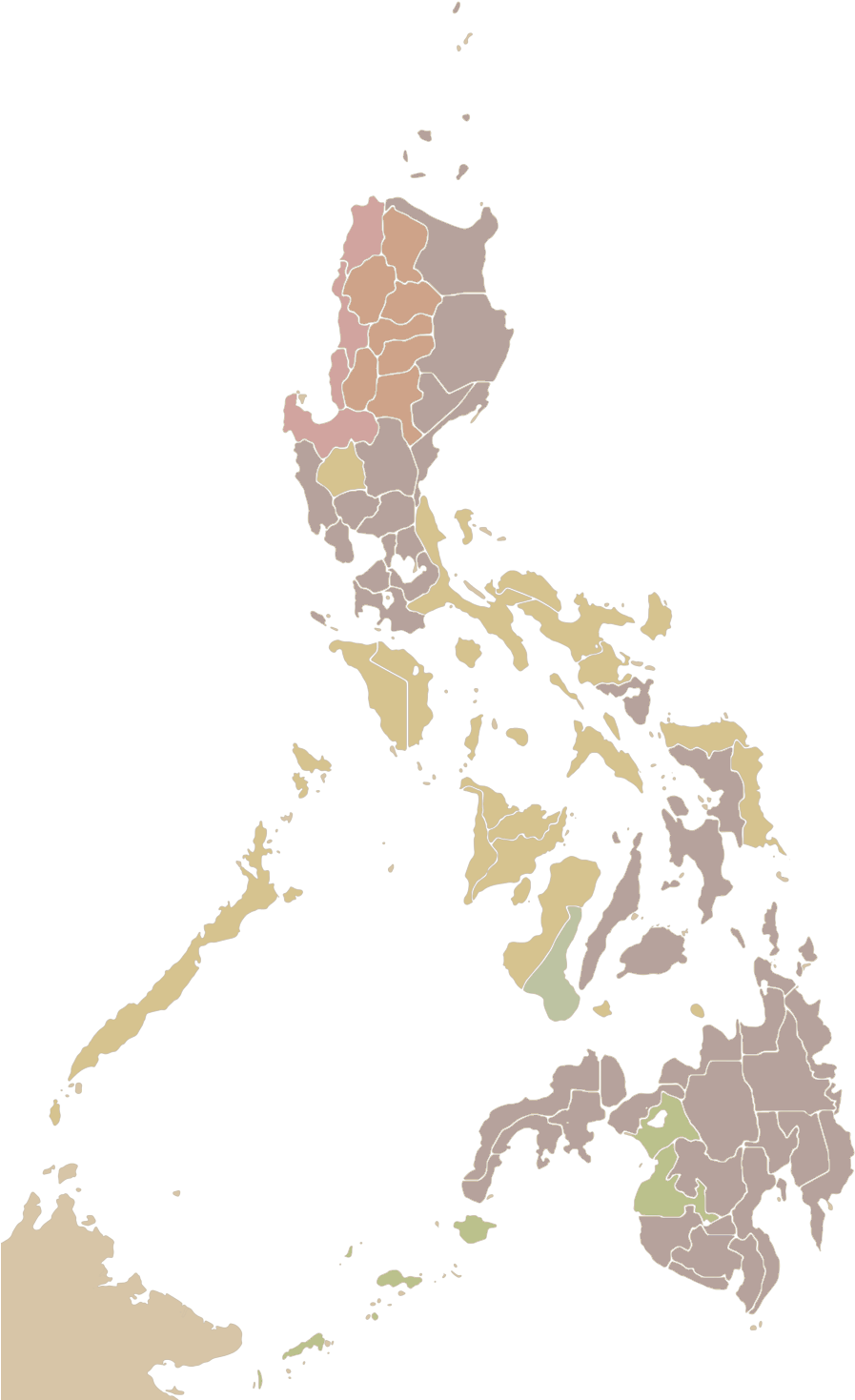Philippines Administrative Divisions Map PNG image