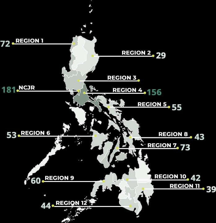 Philippines Regional Statistics Map PNG image