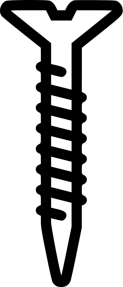 Phillips Head Screw Outline PNG image