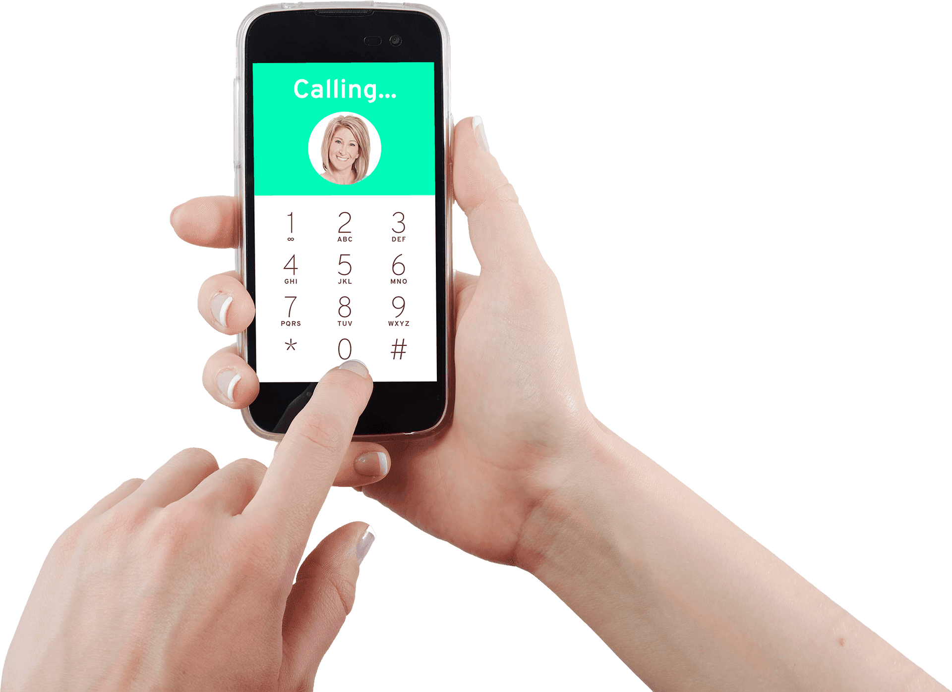 Phone_ Call_ In_ Progress_ Hand_ Holding_ Smartphone PNG image