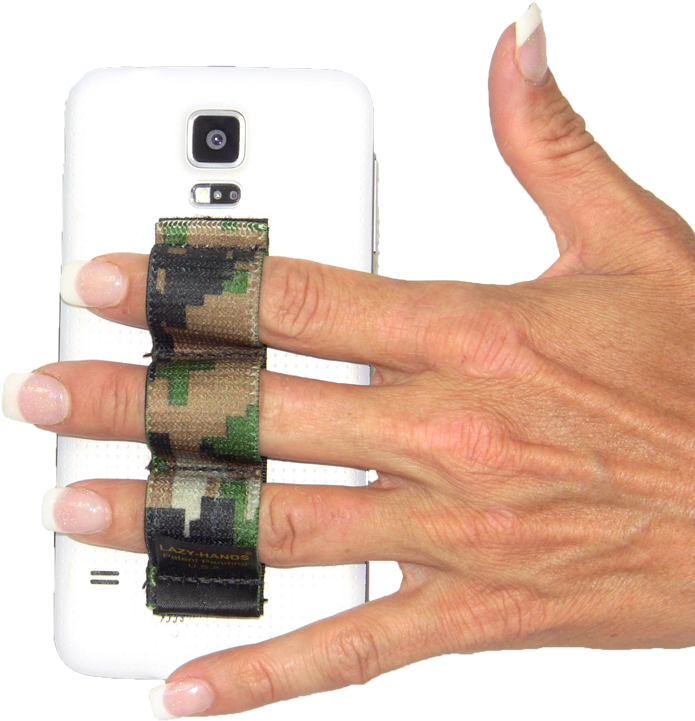 Phone Grip Accessory Demonstration PNG image