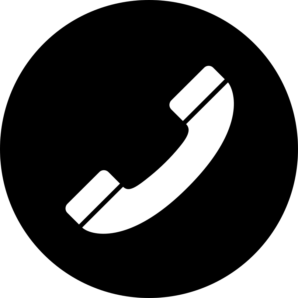 Phone Icon Black Circle Background PNG image