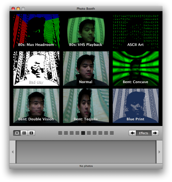 Photo Booth Effects Preview Screen PNG image