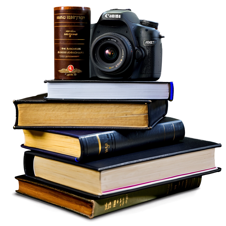 Photography Books Stack Png Hmn78 PNG image