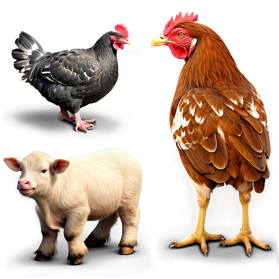 Photorealistic Farm Animals Png Suite Btt PNG image