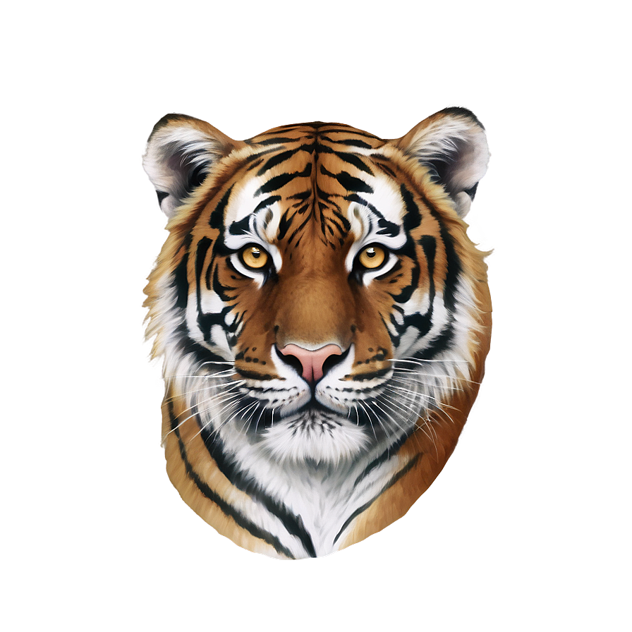 Photorealistic Tiger Face Close-up Png Xur15 PNG image