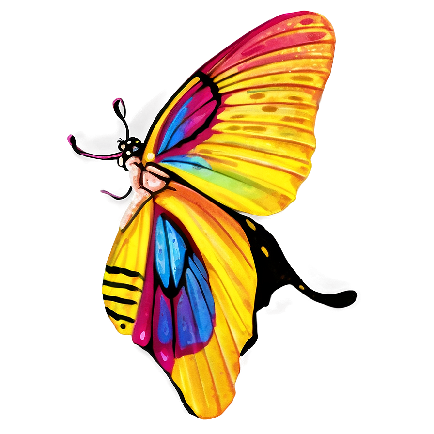 Photorealistic Yellow Butterfly Png Kwv9 PNG image