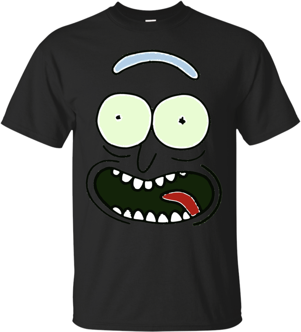 Pickle Rick Face T Shirt Graphic PNG image