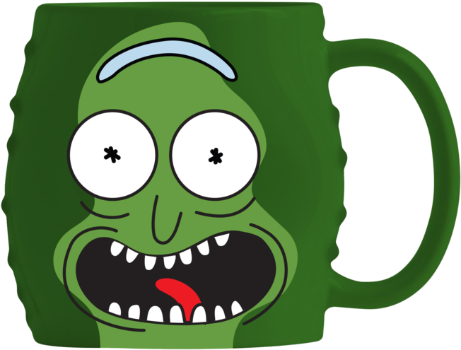 Pickle Rick Mug Design PNG image