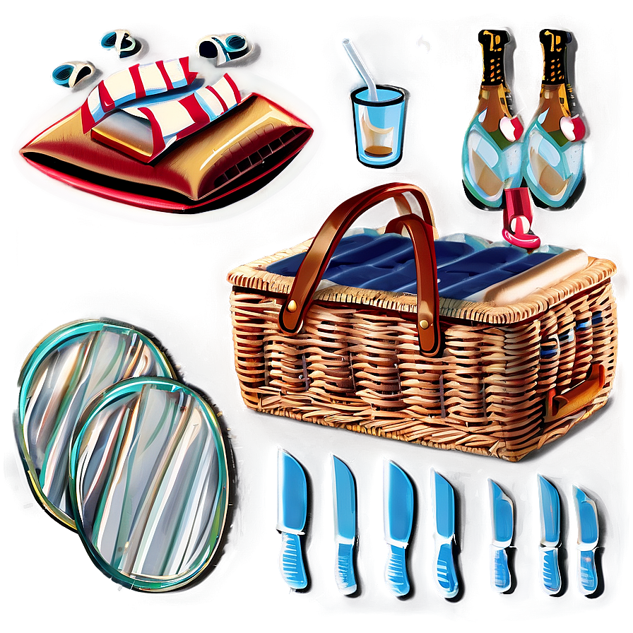 Picnic Basket For Four Png 06122024 PNG image