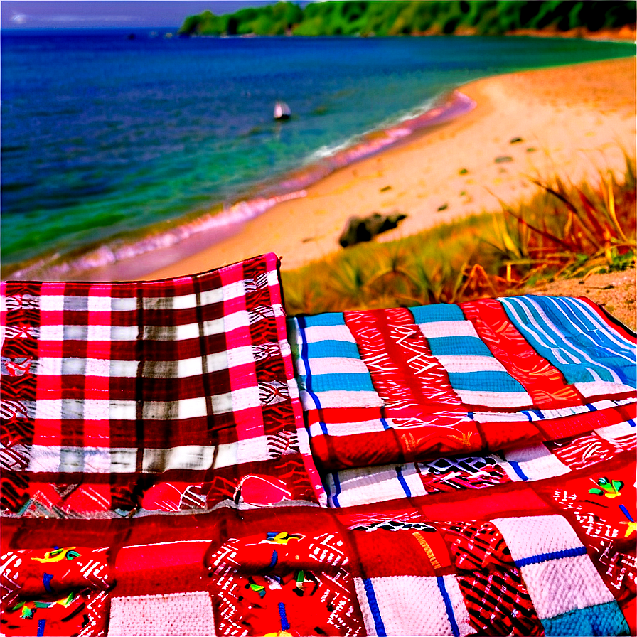 Picnic Blanket For Beach Png Itm PNG image