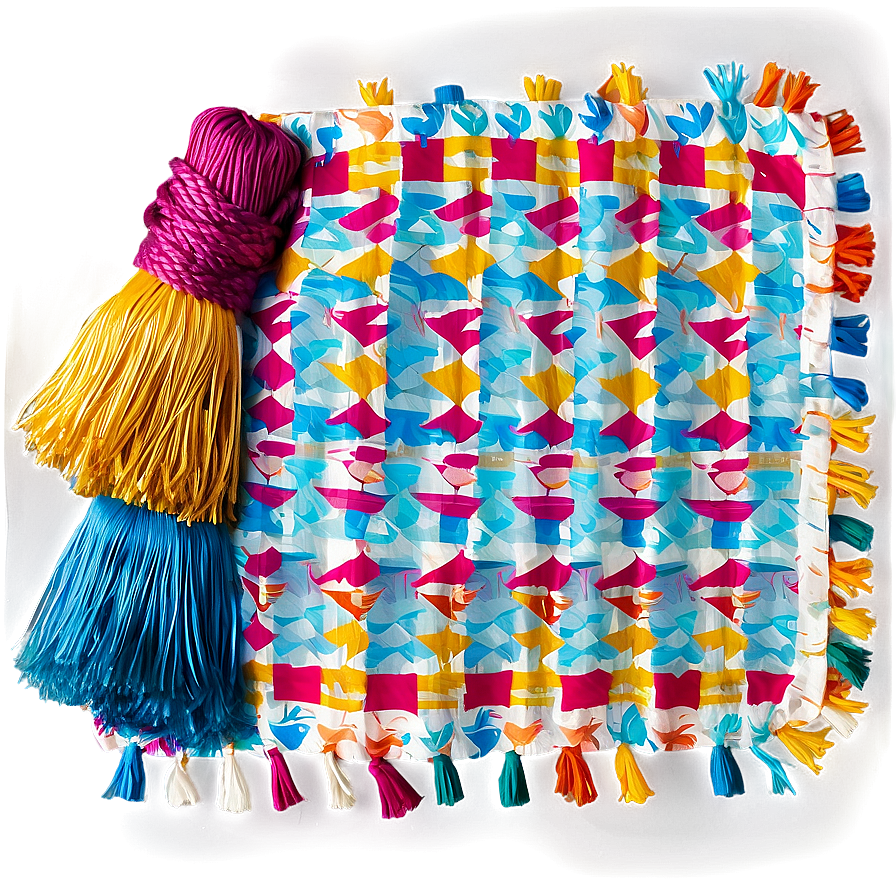 Picnic Blanket With Tassels Png 49 PNG image