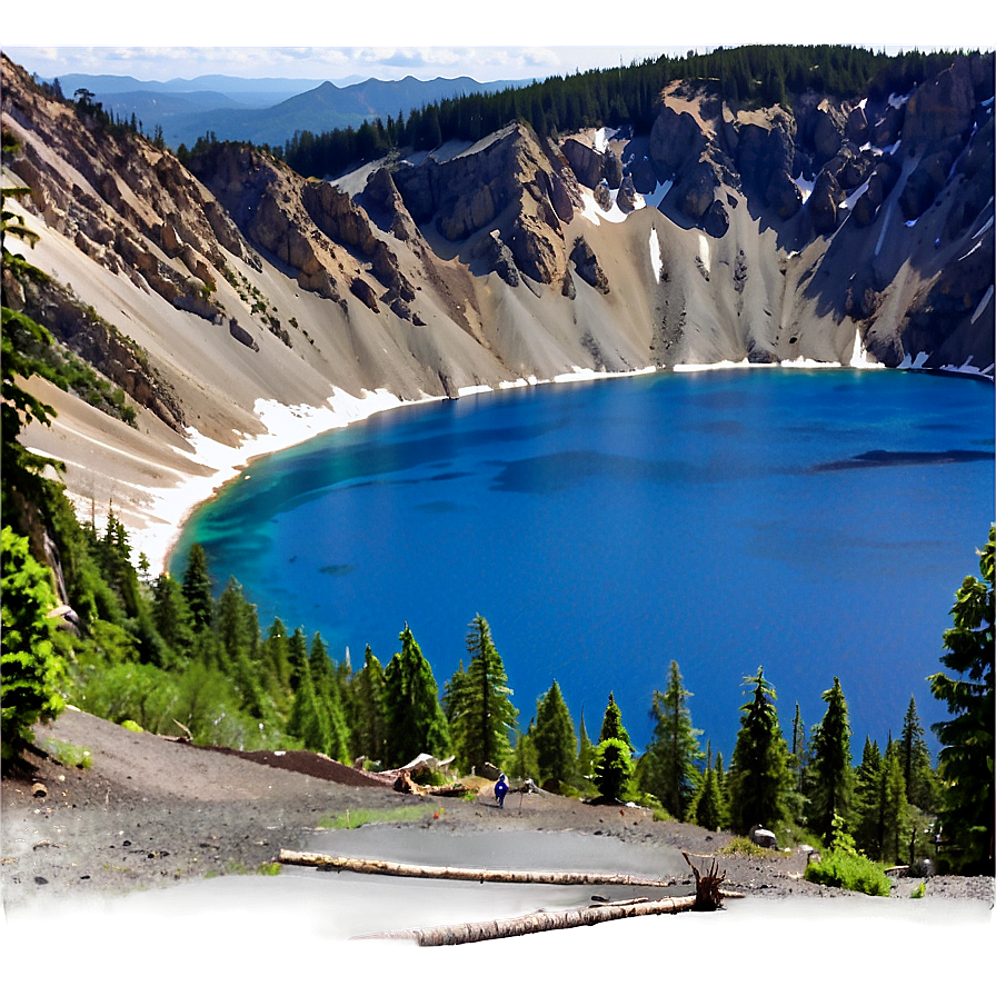 Picturesque Crater Lake Png Mcc PNG image