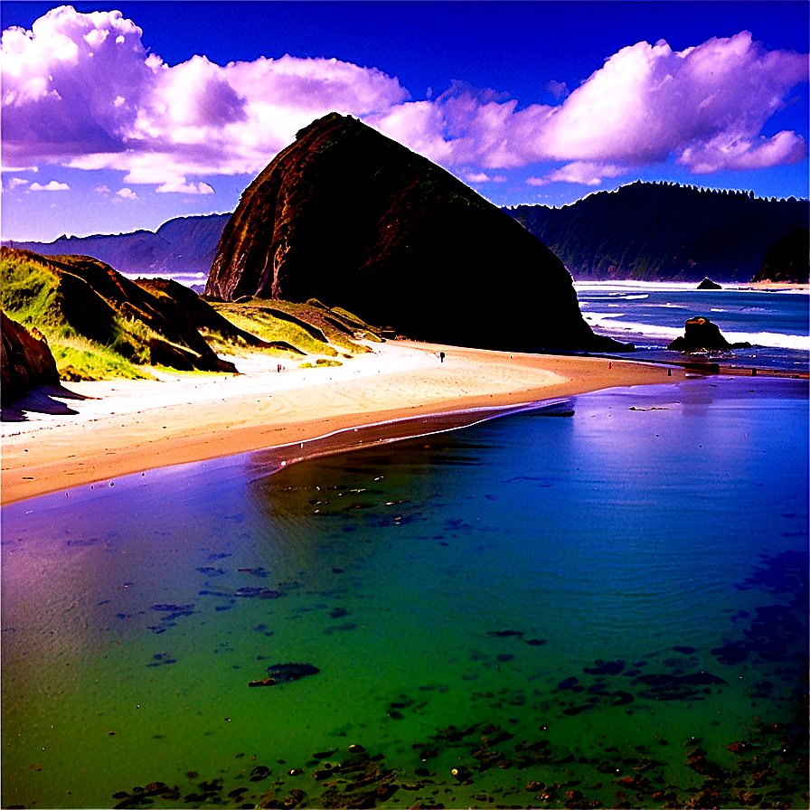 Picturesque Haystack Rock Png Ovi PNG image