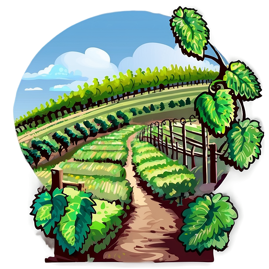 Picturesque Vineyard Path Png 88 PNG image