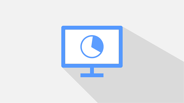 Pie Chart Iconon Monitor PNG image